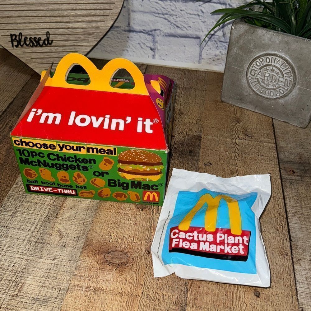 2022 McDonalds ADULT Happy Meal Cactus Plant Flea Market Cactus Buddy and Box